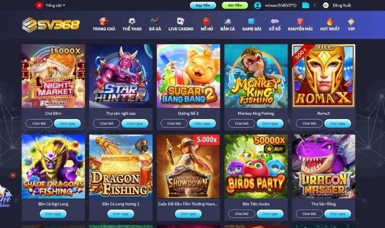 Đa dạng các thể loại game nhanh để trải nghiệm tại SV368