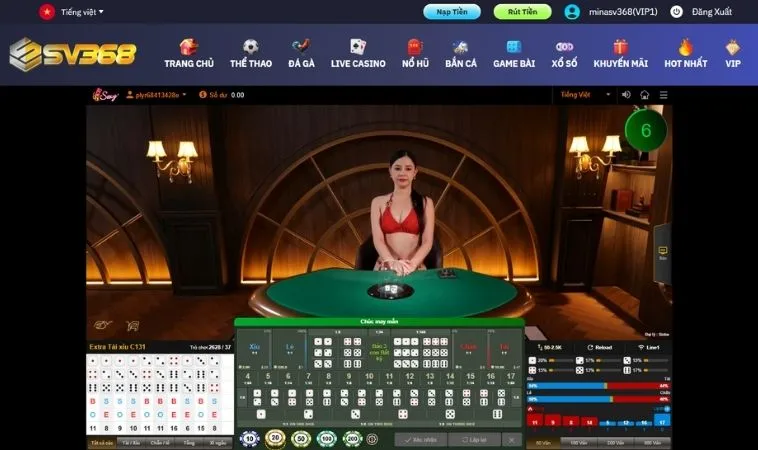 Bật Mí Cách Chơi Tài Xỉu SV368 Dễ Thắng Rinh Thưởng Khủng Về Túi 2 Chơi Tài Xỉu SV368 cùng dealer xinh đẹp