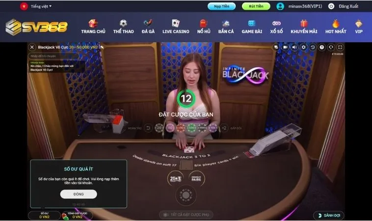 Bậc Thầy Blackjack Tại SV368 Chia Sẻ Bí Quyết Chinh Phục 21 2 Bàn chơi Blackjack Tại SV368
